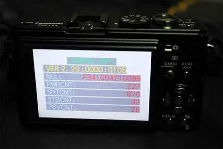 Panasonic LX3 shutter count