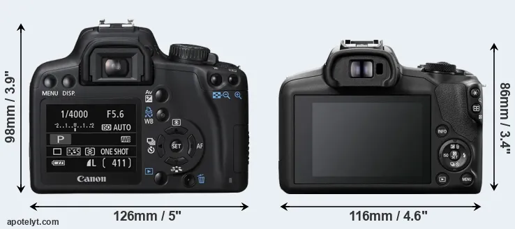 Comparison 1000D or R100 rear