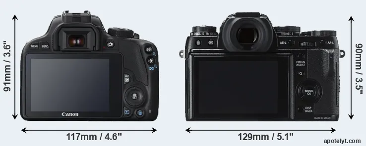Comparison 100D or X-T1 rear