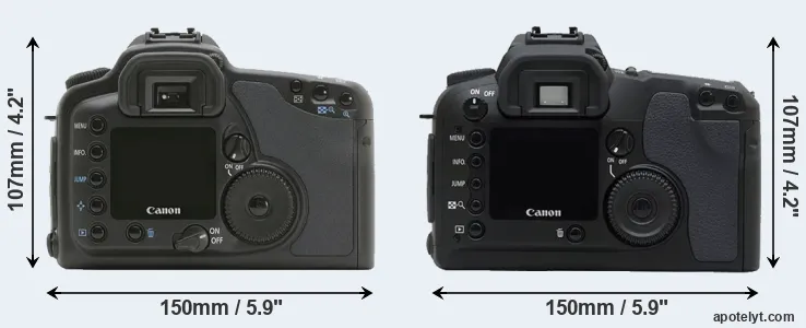 Comparison 10D or D30 rear