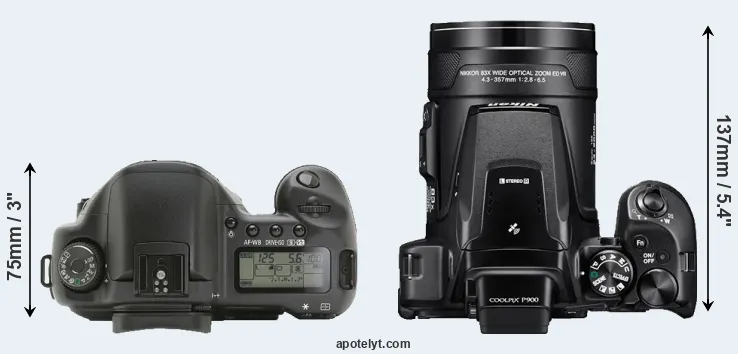Compare 10D versus P900 top