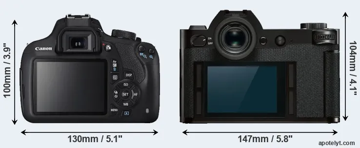 Comparison 1200D or Leica SL rear
