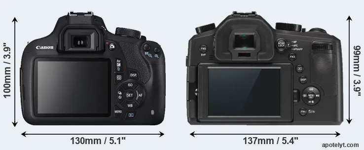 Comparison 1200D or V-LUX Typ 114 rear