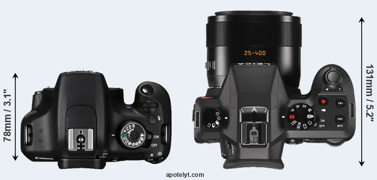 Compare 1200D versus V-LUX Typ 114 top