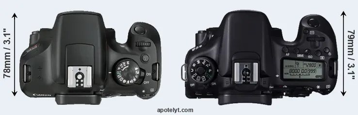 Compare 1300D versus 70D top