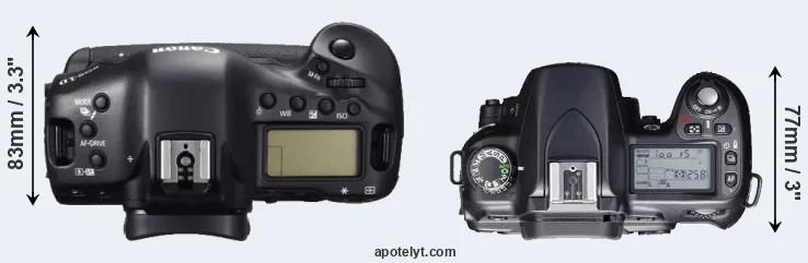 Compare 1DC versus D80 top
