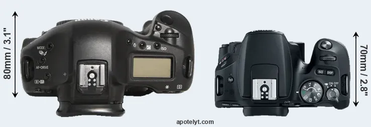 Compare 1D Mark III versus SL2 top