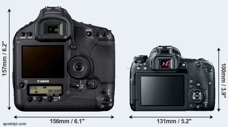 Comparison 1D Mark IV or 77D rear