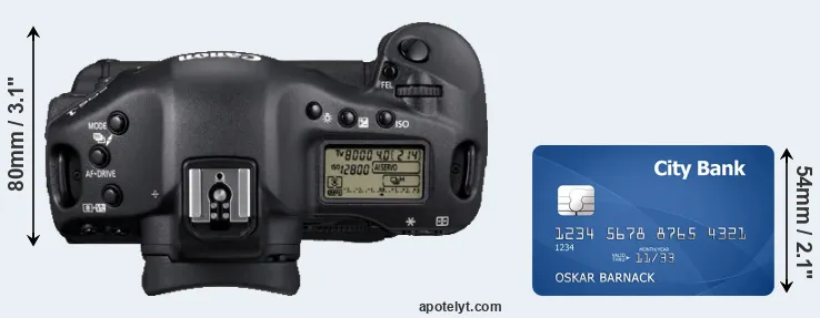 1D Mark IV versus credit card top view