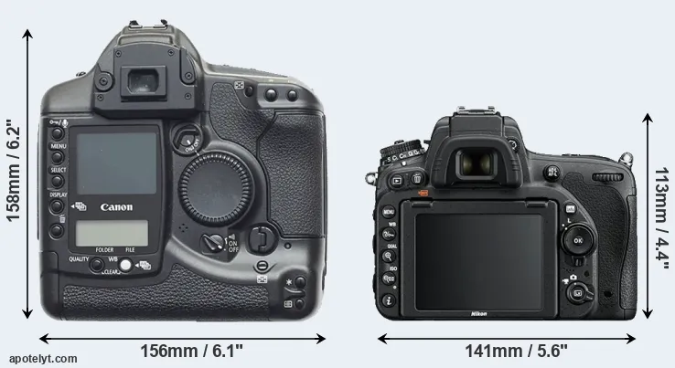 Comparison 1D or D750 rear