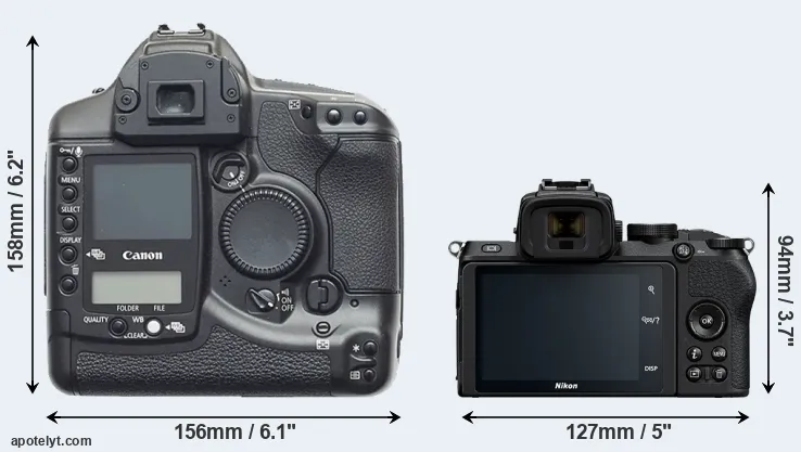 Comparison 1D or Z50 rear