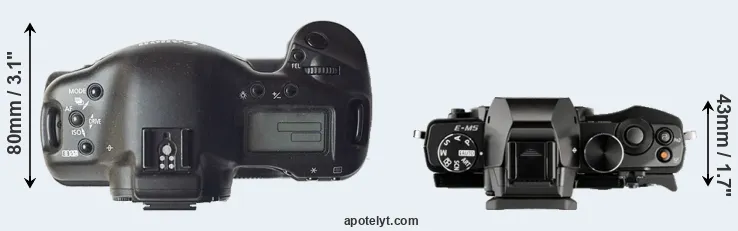 Compare 1D versus E-M5 top