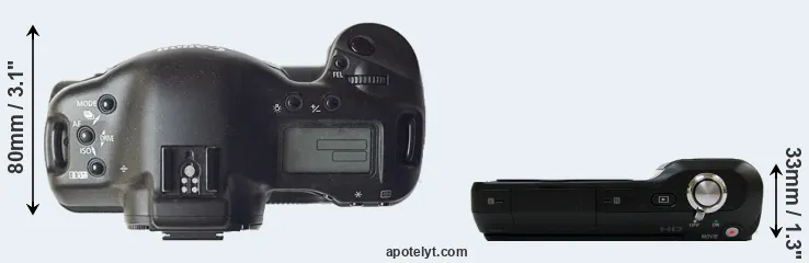 Compare 1D versus NEX-3 top