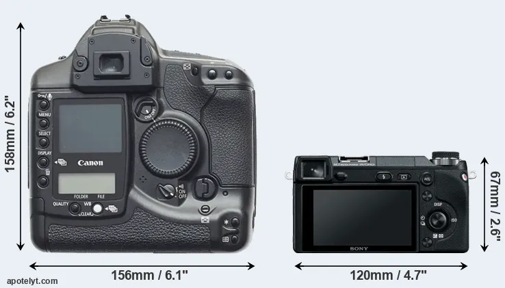 Comparison 1D or NEX-6 rear