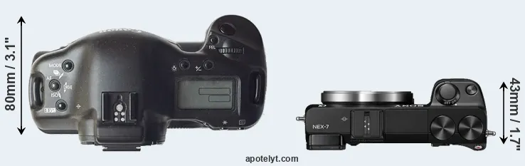 Compare 1D versus NEX-7 top