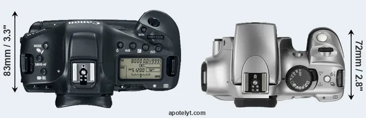 Compare 1DX Mark II versus 300D top