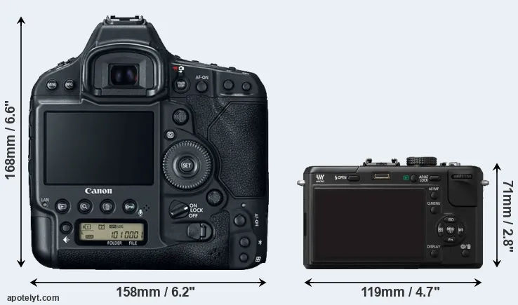 Comparison 1DX Mark II or GF1 rear