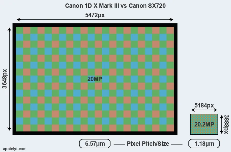 1DX Mark III versus SX720 MP