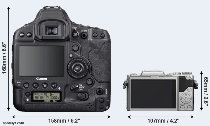 Comparison 1DX Mark III or GF7 rear