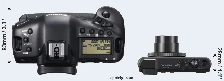 Compare 1DX versus LF1 top