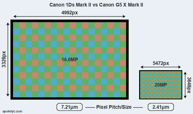 1Ds Mark II versus G5X Mark II MP