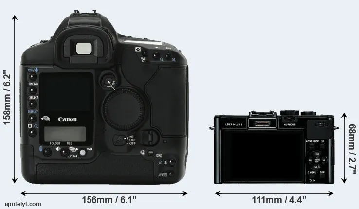 Comparison 1Ds Mark II or D-LUX 6 rear