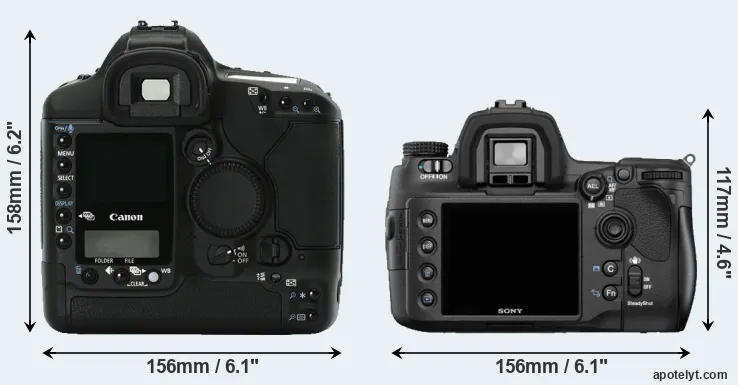 Comparison 1Ds Mark II or A850 rear