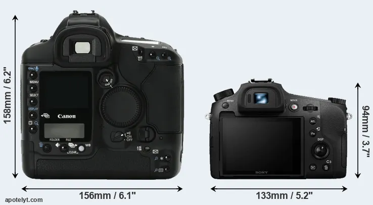 Comparison 1Ds Mark II or RX10 III rear