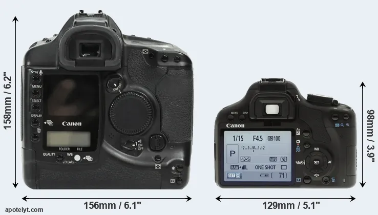 Comparison 1Ds or T1i rear