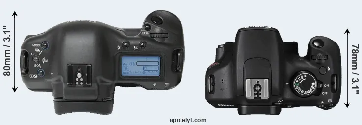 Compare 1Ds versus T5 top