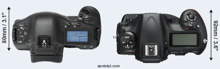 Compare 1Ds versus D5 top