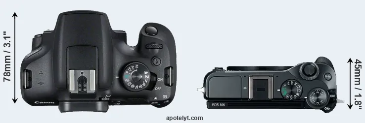 Compare 2000D versus M6 top
