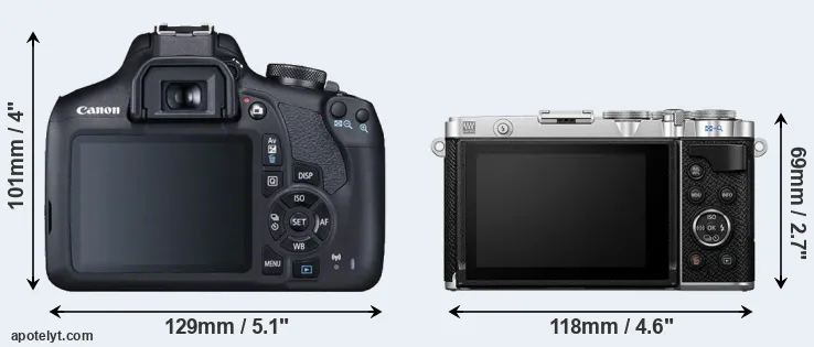 Comparison 2000D or E-P7 rear