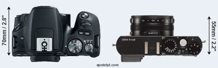 Compare 200D versus D-LUX Typ 109 top