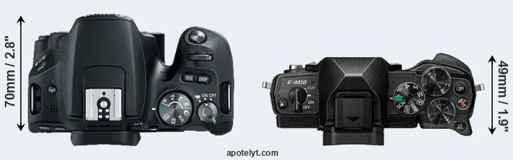 Compare 200D versus E-M10 IV top