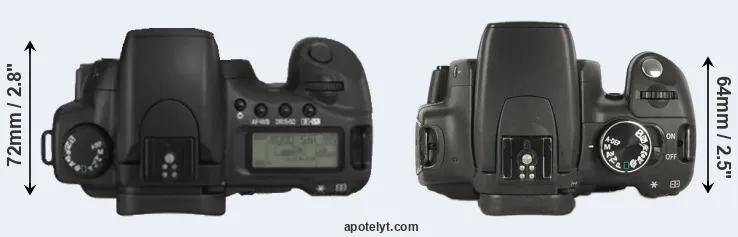 Compare 20D versus 350D top