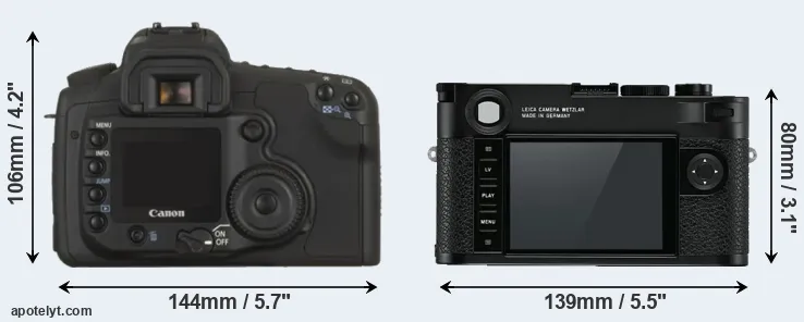 Comparison 20D or M10 rear