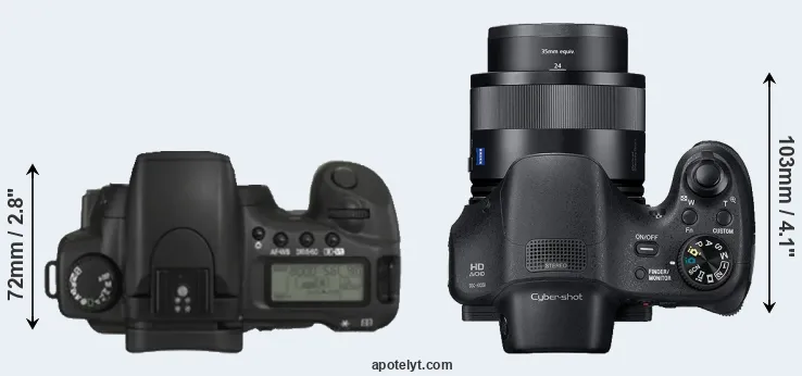 Compare 20D versus HX350 top