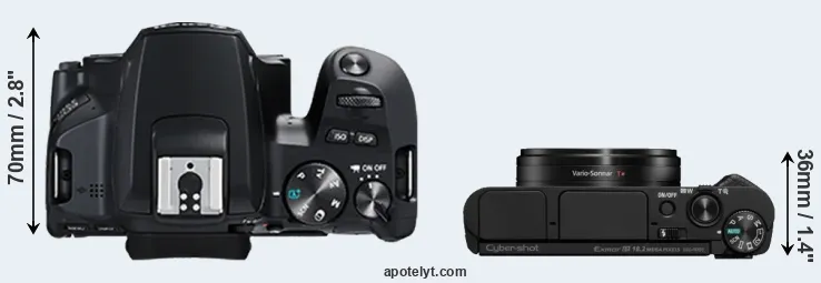Compare 250D versus HX95 top