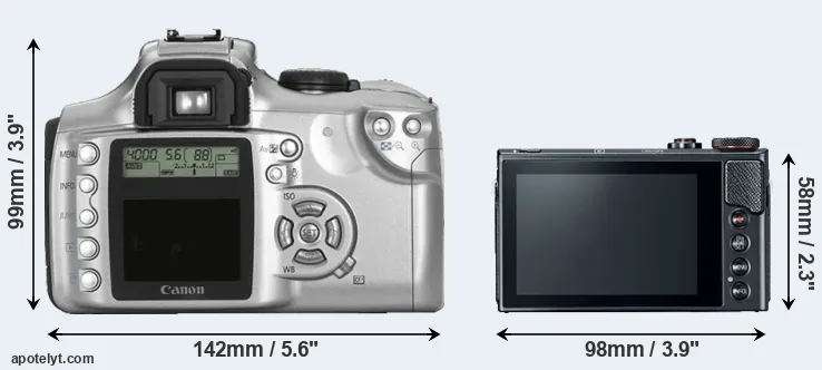 Comparison 300D or G9X Mark II rear