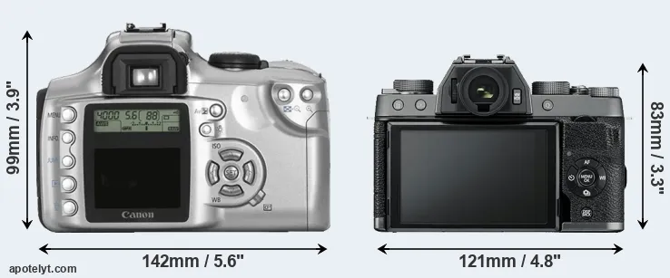 Comparison 300D or X-T100 rear