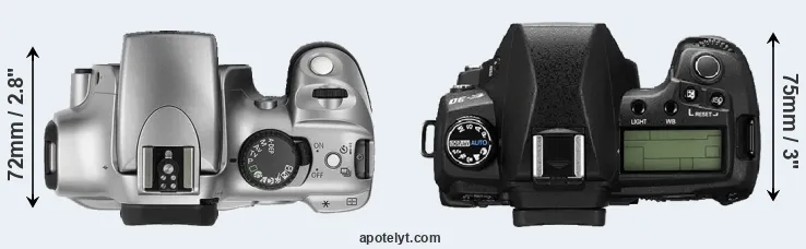 Compare 300D versus E-30 top