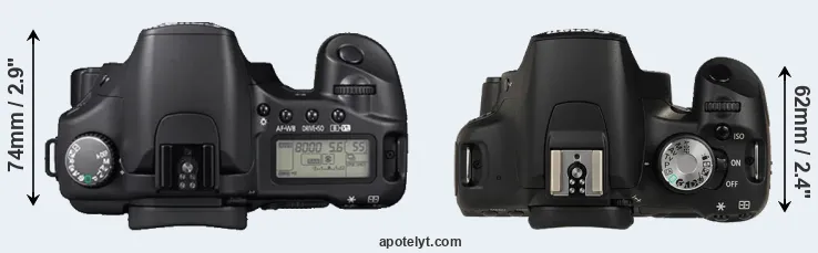 Compare 30D versus T1i top