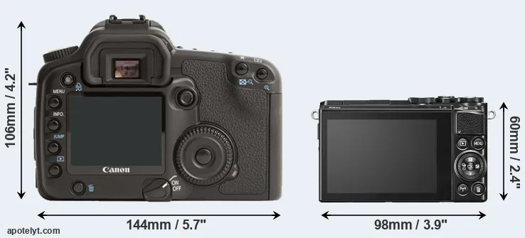 Comparison 30D or J5 rear