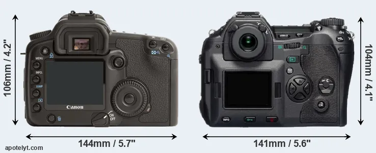 Comparison 30D or E-1 rear