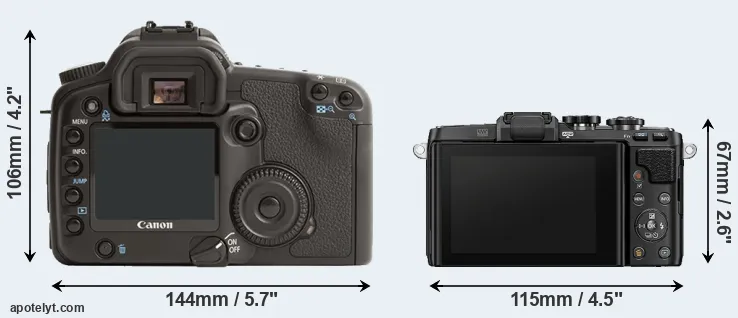 Comparison 30D or E-PL7 rear