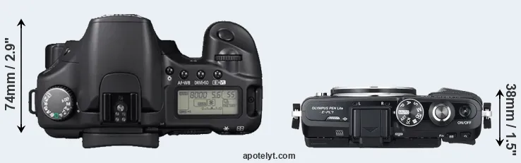 Compare 30D versus E-PL7 top