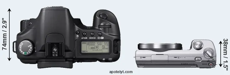 Compare 30D versus NEX-5 top