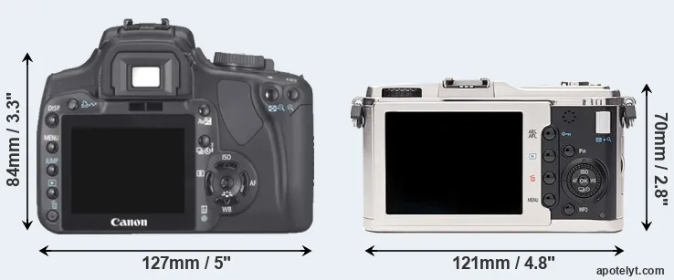 Comparison 400D or E-P1 rear