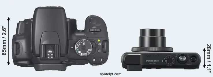 Compare 400D versus LF1 top